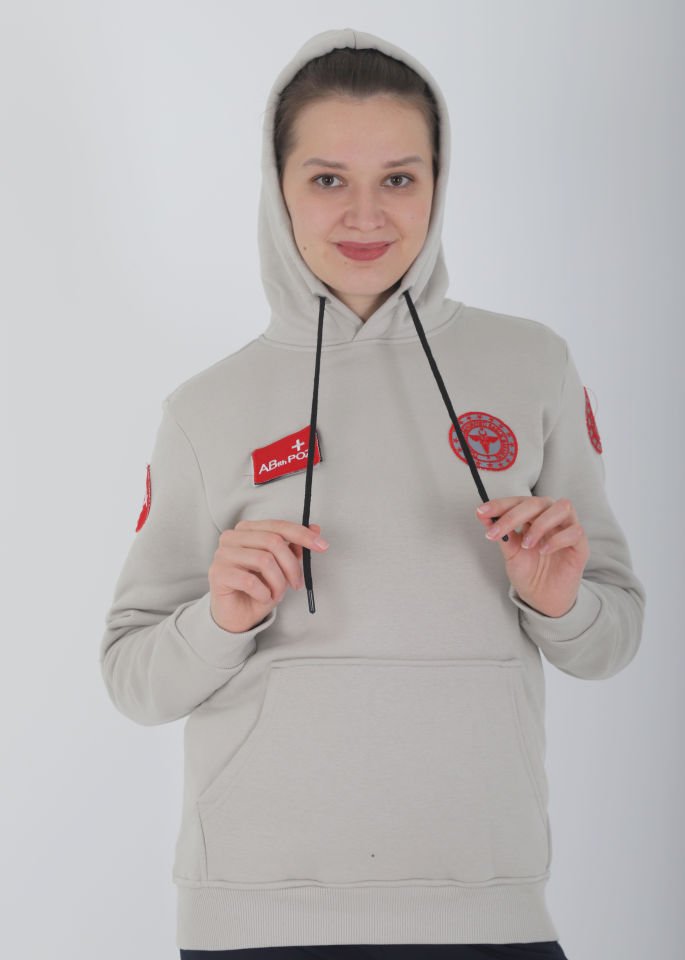 Yeni 112 Acil Sağlık Bej Kapşonlu Swit (Unisex)