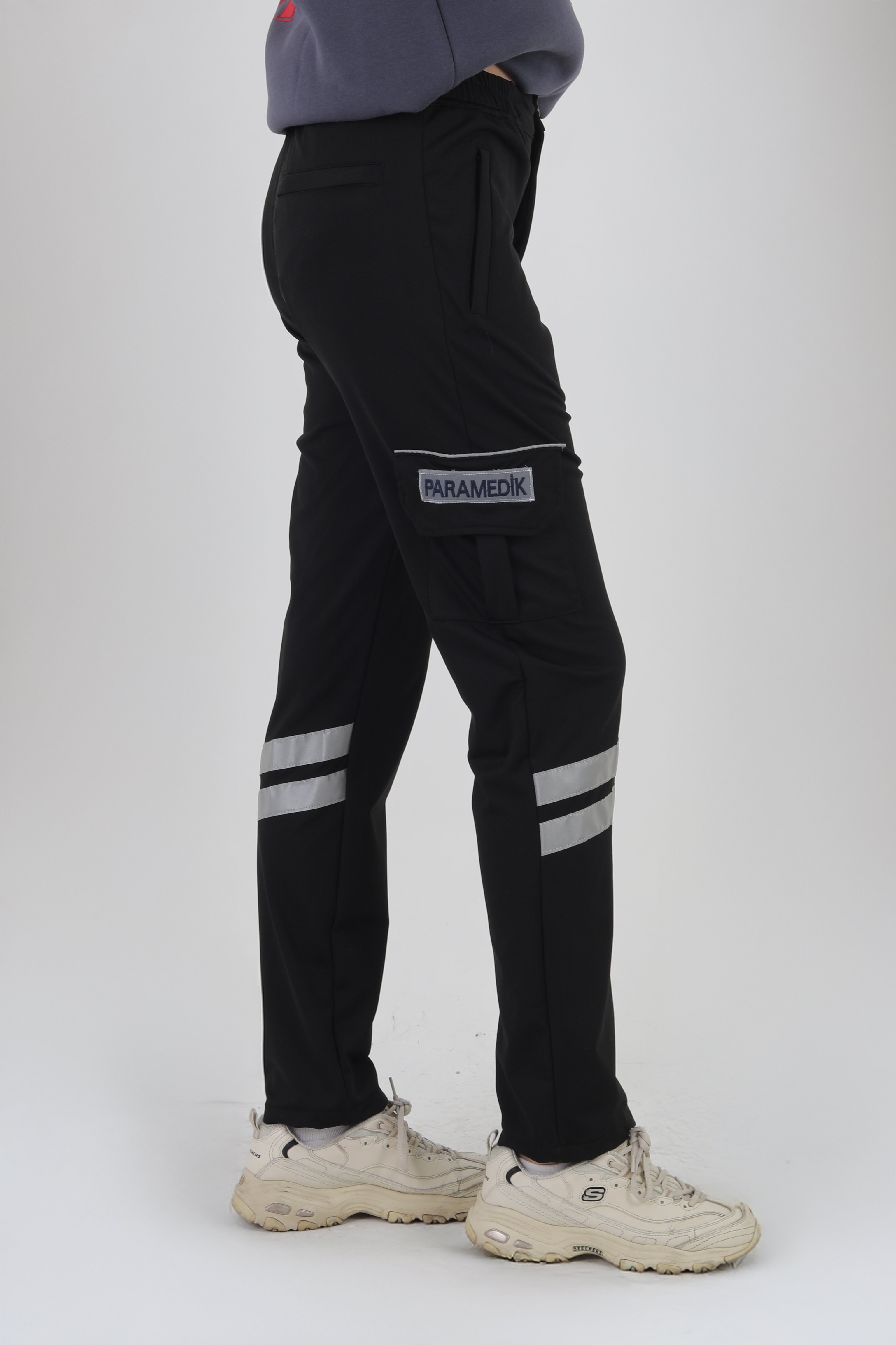YENİ Paramedik Kışlık Siyah Likralı Eşofman Pantolon (Unisex)