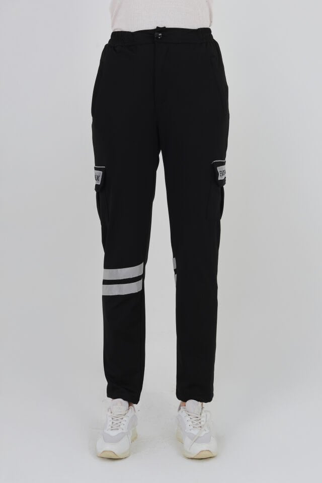 YENİ Paramedik Kışlık Siyah Likralı Eşofman Pantolon (Unisex)