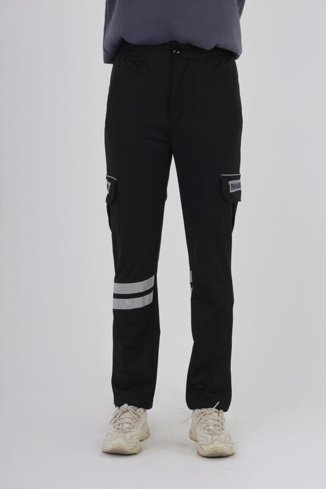 YENİ Paramedik Kışlık Siyah Likralı Eşofman Pantolon (Unisex)