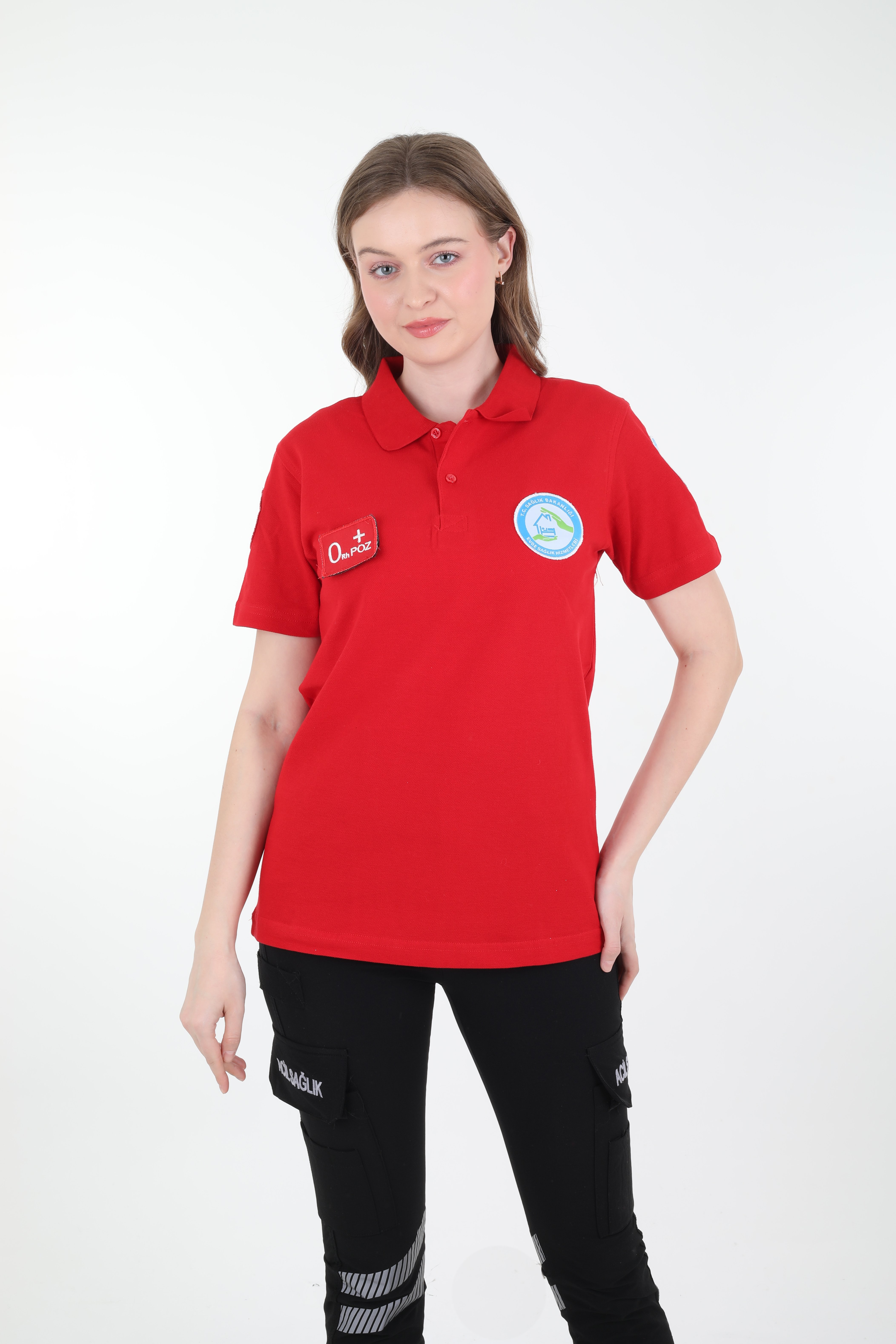 Evde Sağlık Kırmızı Lacost T-Shirt (Unisex)