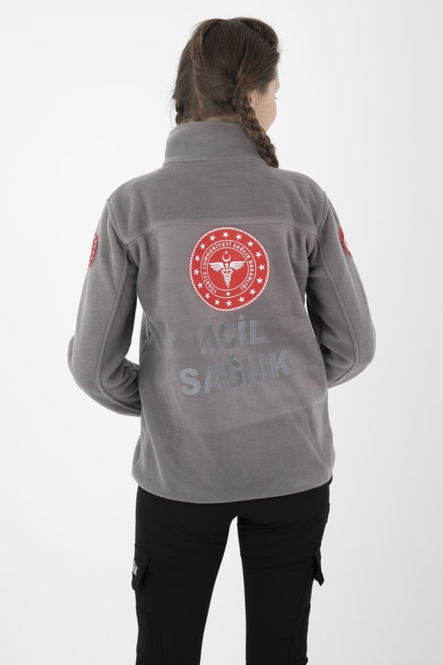 Yeni Açık Füme 112 Acil Sağlık Polar (Unisex)