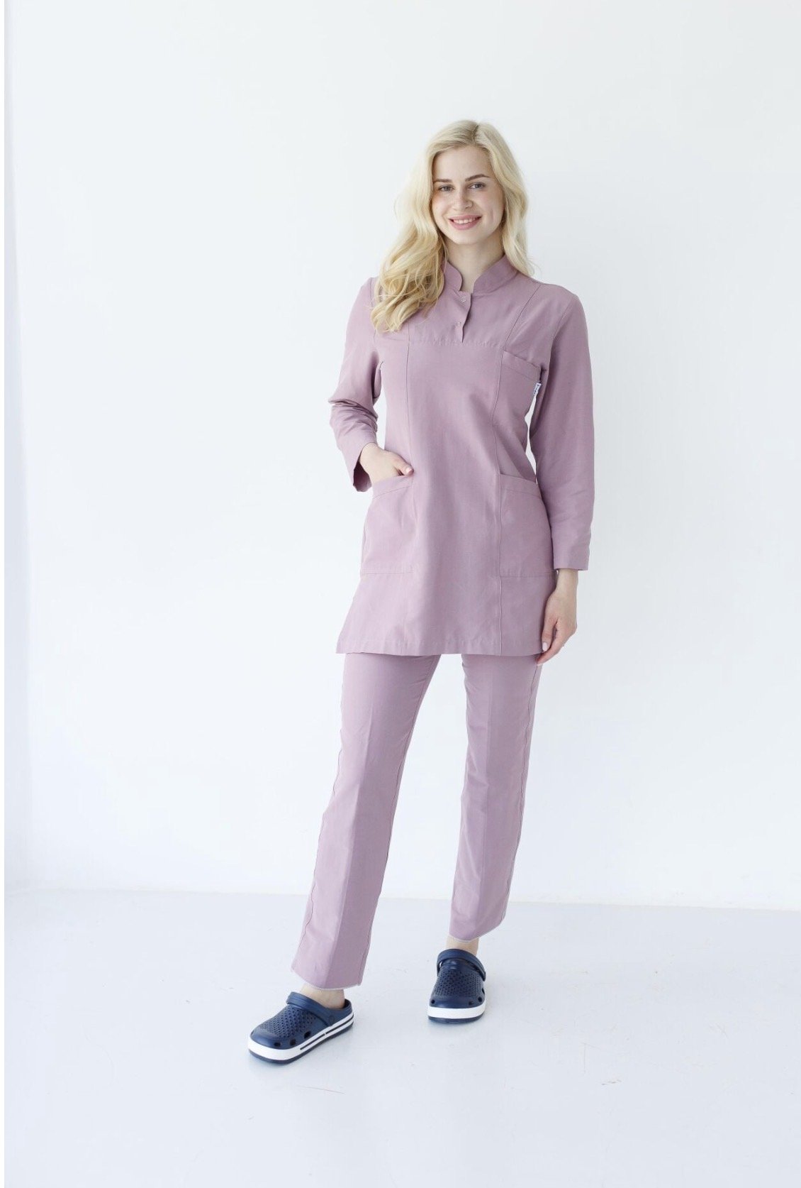 Likralı Tesettür Cerrahi Takım Gül Kurusu