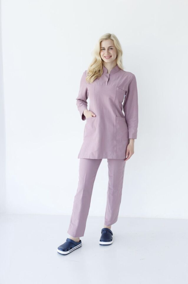 Likralı Tesettür Cerrahi Takım Gül Kurusu