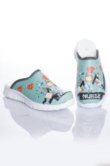 Yeşil Nurse Hafif Taban Ortopedik Sabo Terlik