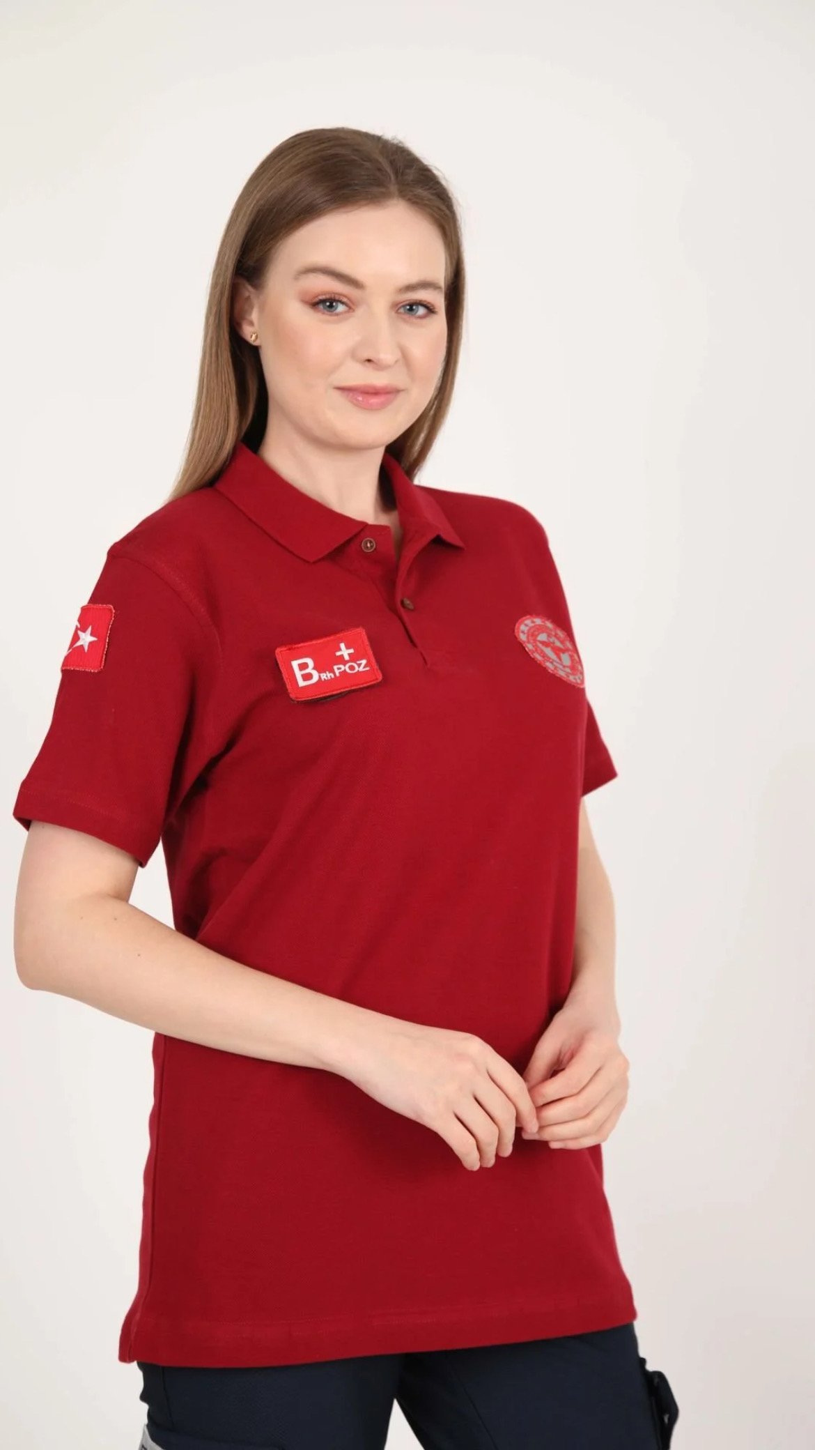 Evde Sağlık Bordo Lacost T-shirt (Unisex)