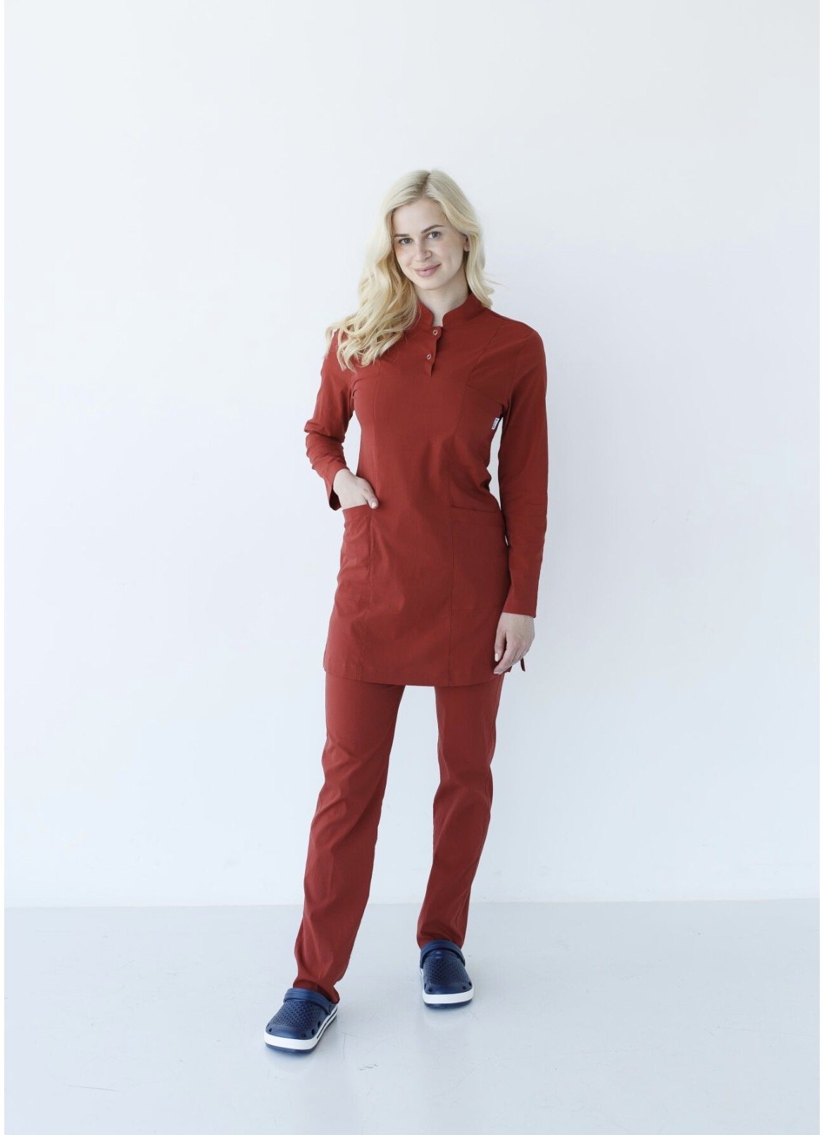 Tesettür Likralı Cerrahi Takım Kiremit