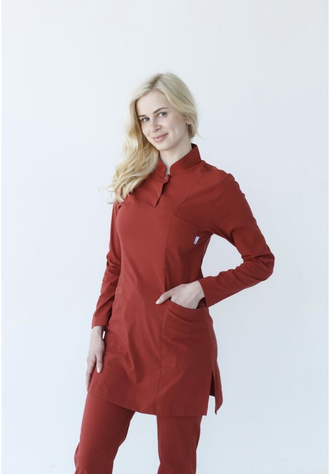 Tesettür Likralı Cerrahi Takım Kiremit