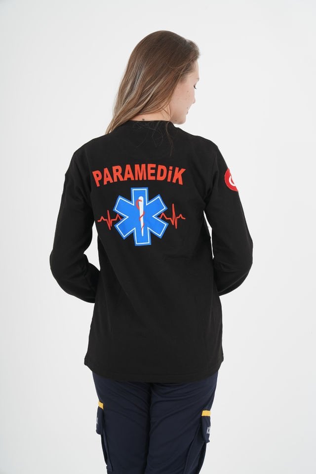 Yeni Sıfır Yaka Siyah Paramedik Swit (UNİSEX)