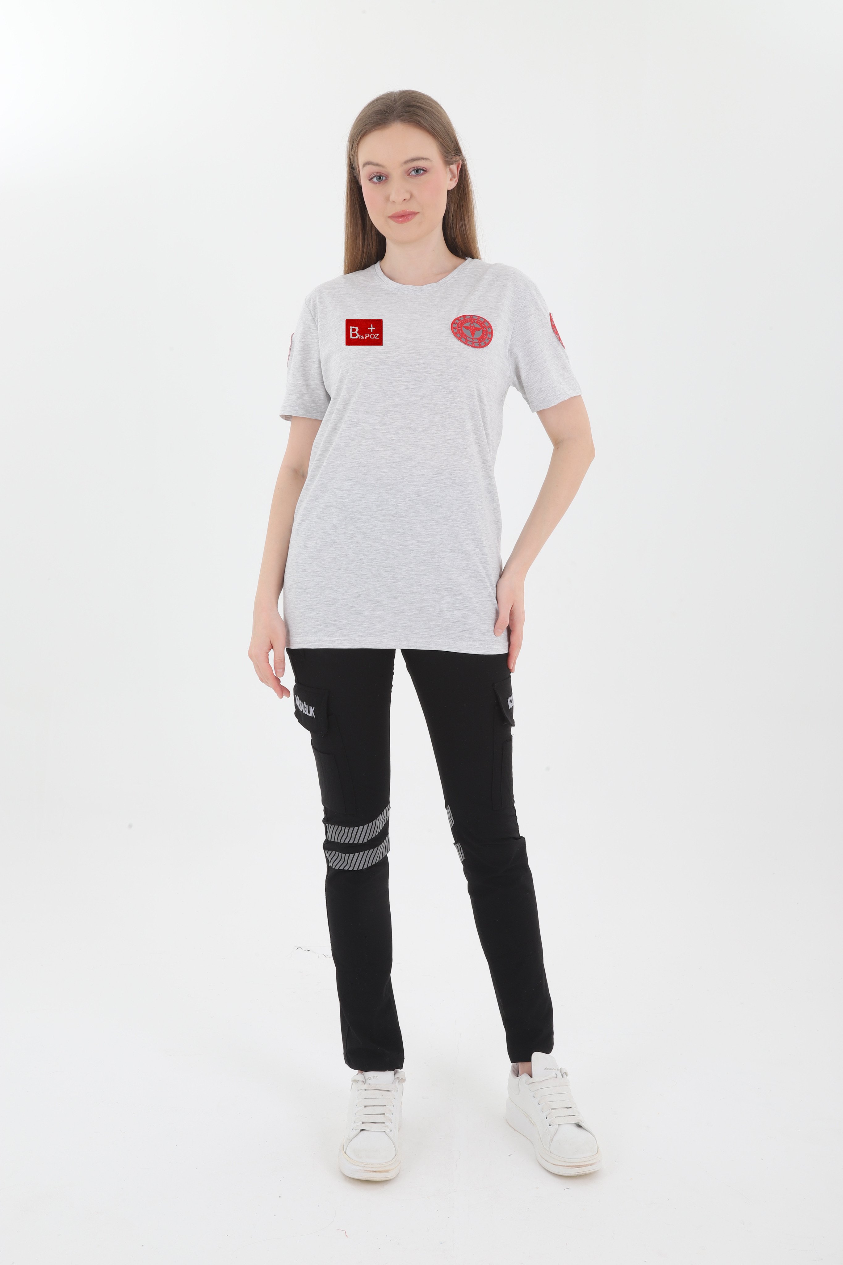 Evde Sağlık Açık Gri Penye T-shirt (Unisex)