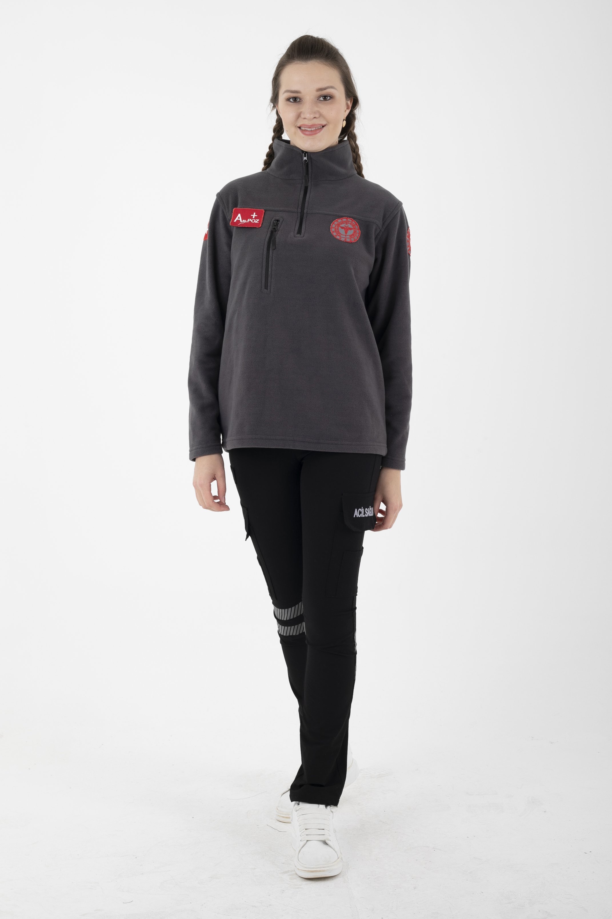 Yeni Fermuarlı Füme Acil Sağlık Swit (Unisex)