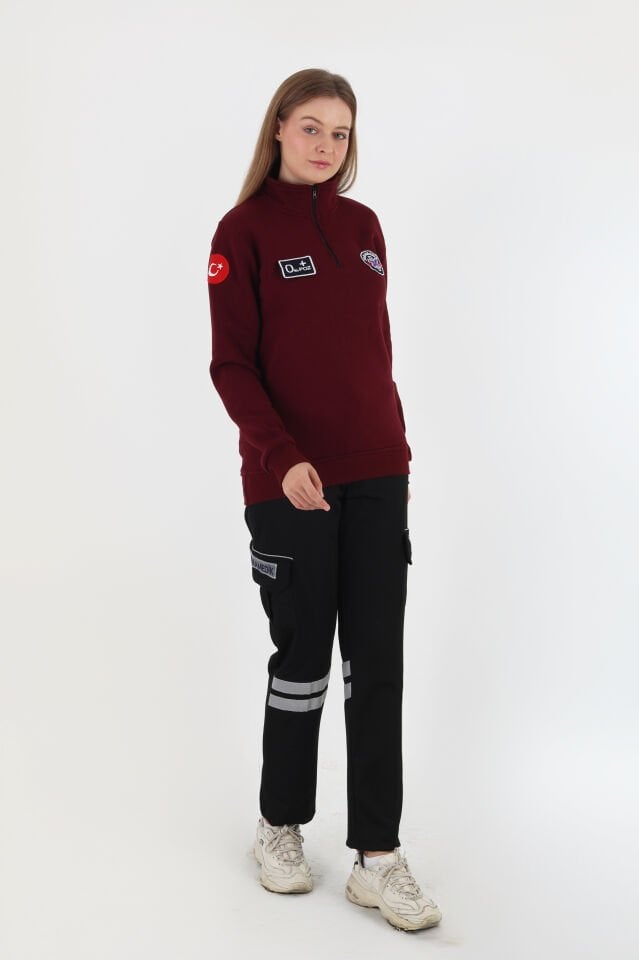 Paramedik Bordo Fermuarlı Swit (Unisex)