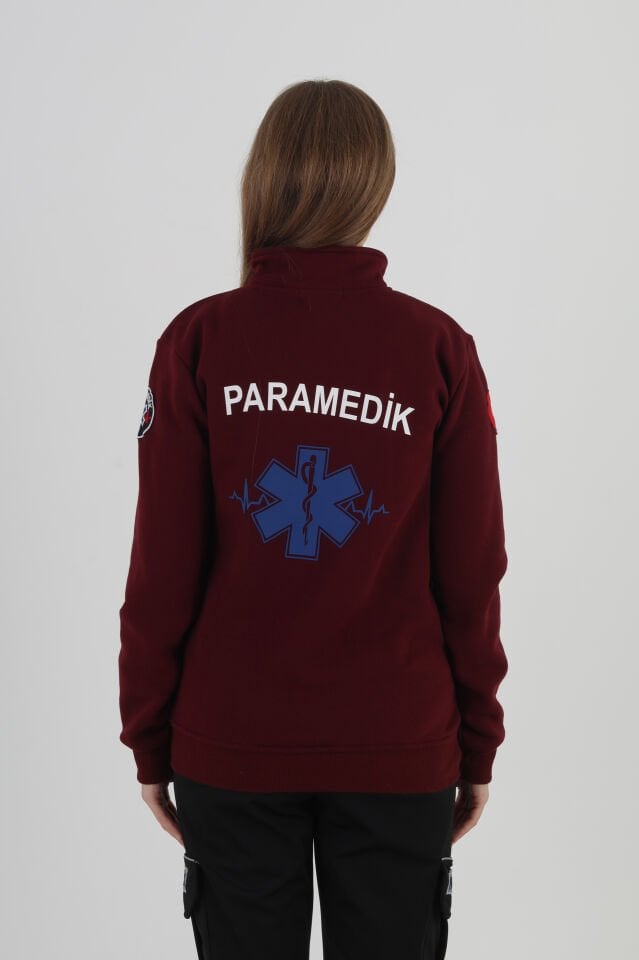 Paramedik Bordo Fermuarlı Swit (Unisex)