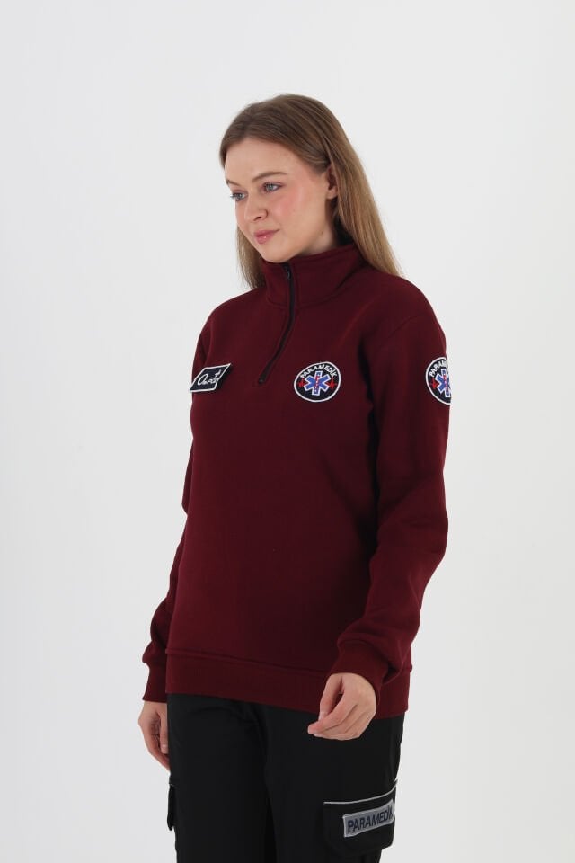 Paramedik Bordo Fermuarlı Swit (Unisex)