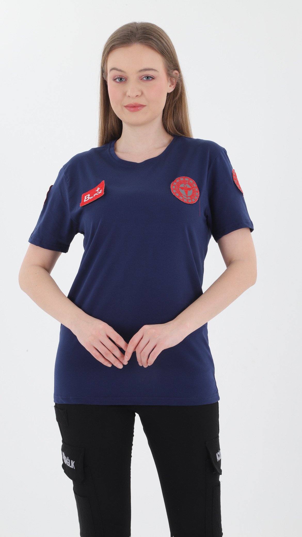 Evde Sağlık Petrol Mavisi Penye T-shirt (Unisex)