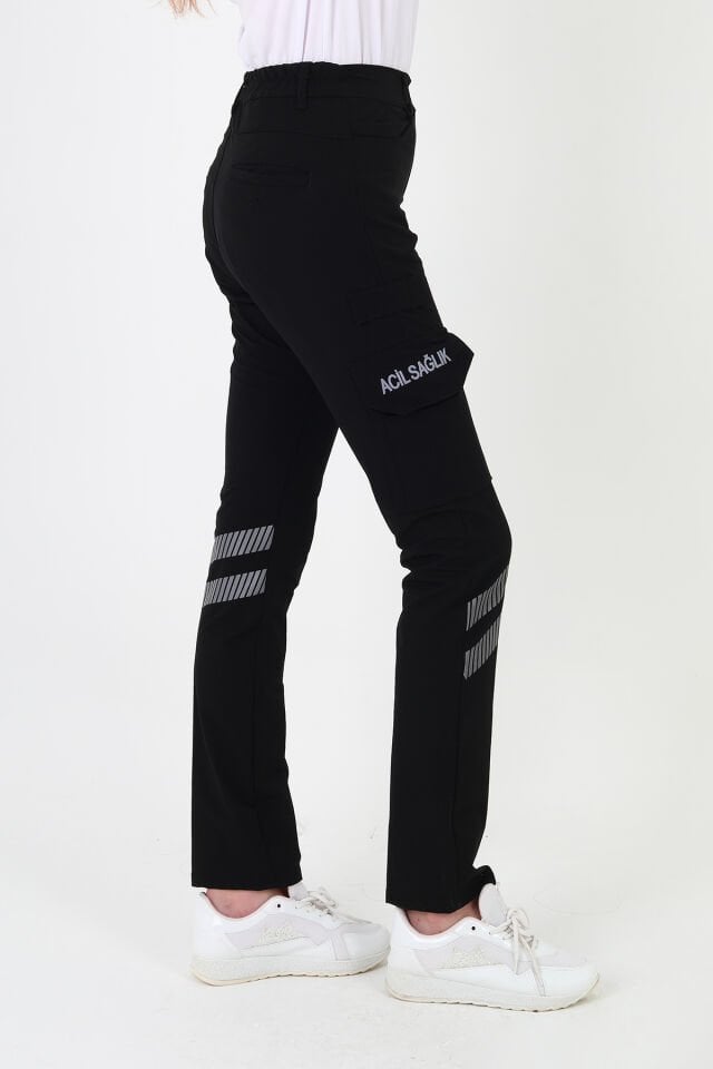 Yeni Acil Sağlık Siyah Outdoor Likralı Pantolon (Unisex)