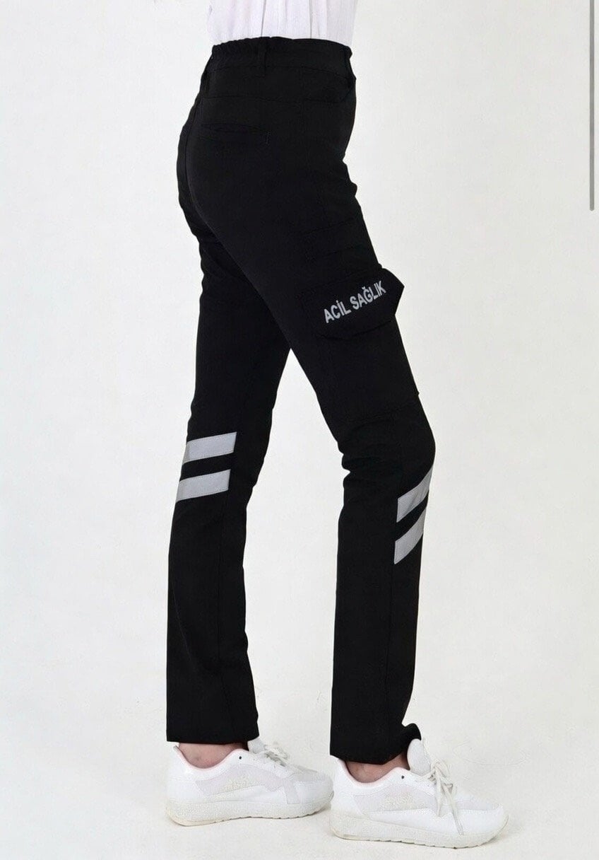 Yeni Acil Sağlık Siyah Outdoor Likralı Pantolon (Unisex)
