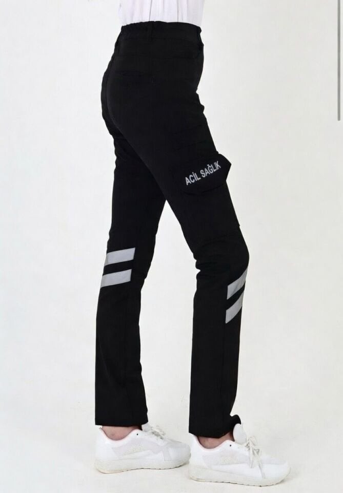 Yeni Acil Sağlık Siyah Outdoor Likralı Pantolon (Unisex)