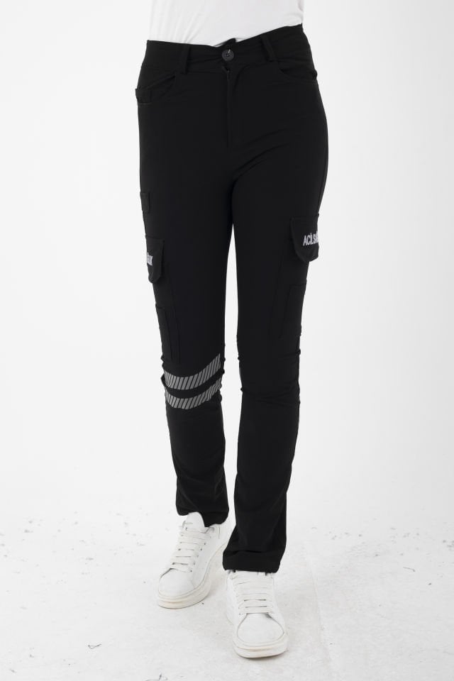 Yeni Acil Sağlık Siyah Outdoor Likralı Pantolon (Unisex)
