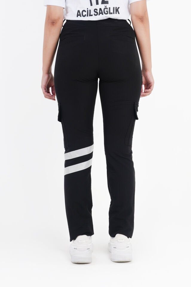 Yeni Acil Sağlık Siyah Outdoor Likralı Pantolon (Unisex)