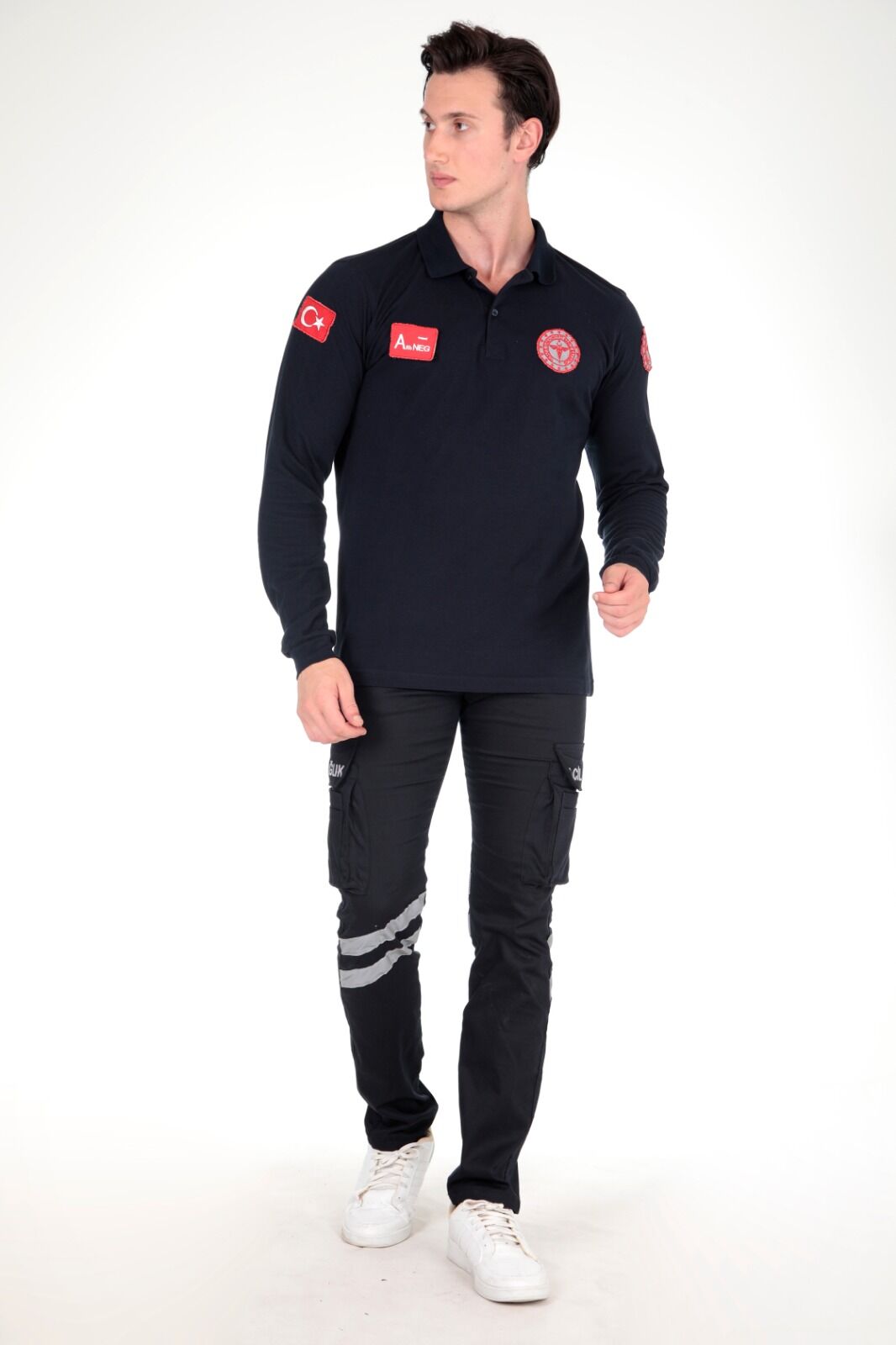 112 Acil Sağlık T-shirt Lacost Uzun Kollu Lacivert(Unisex)