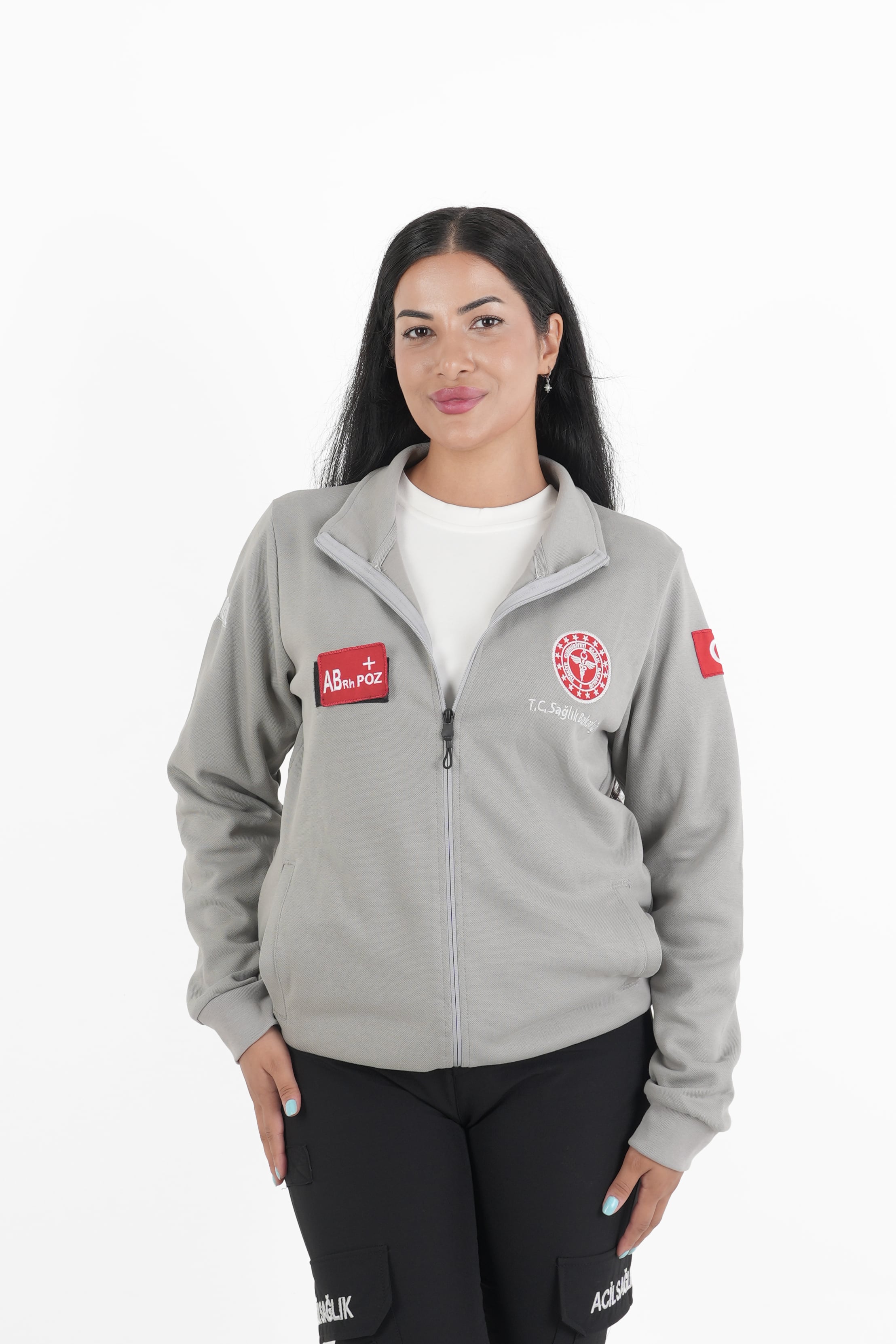 Sağlık Bakanlığı 112 Acil Açık Gri Polar (Pike Kumaş-Unisex)