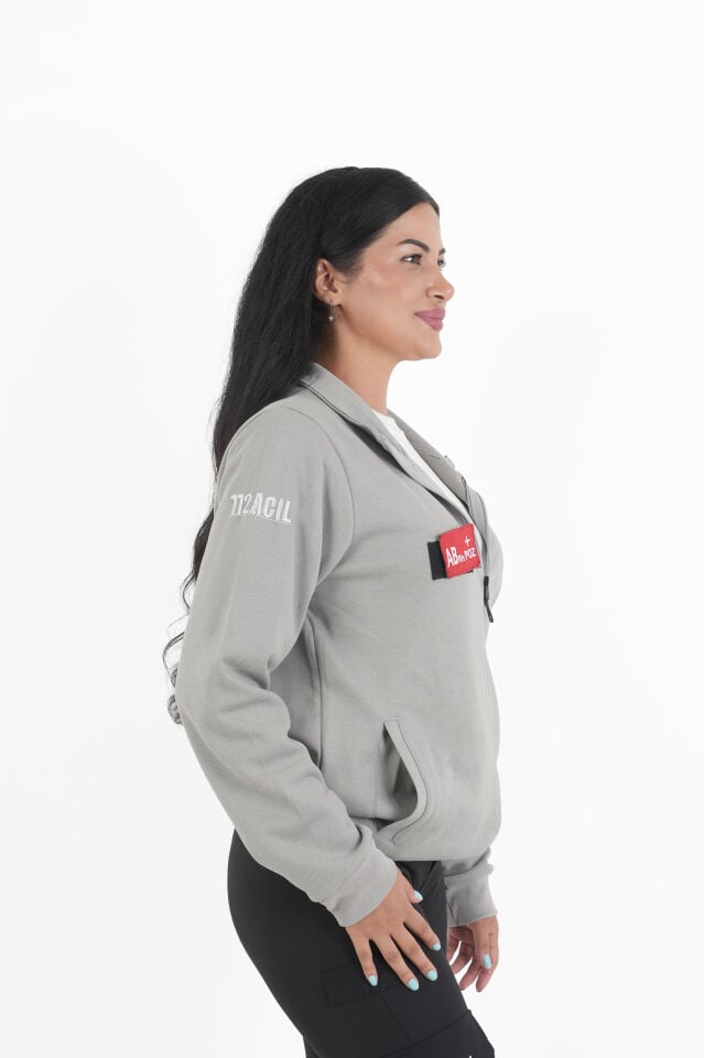 Sağlık Bakanlığı 112 Acil Açık Gri Polar (Pike Kumaş-Unisex)