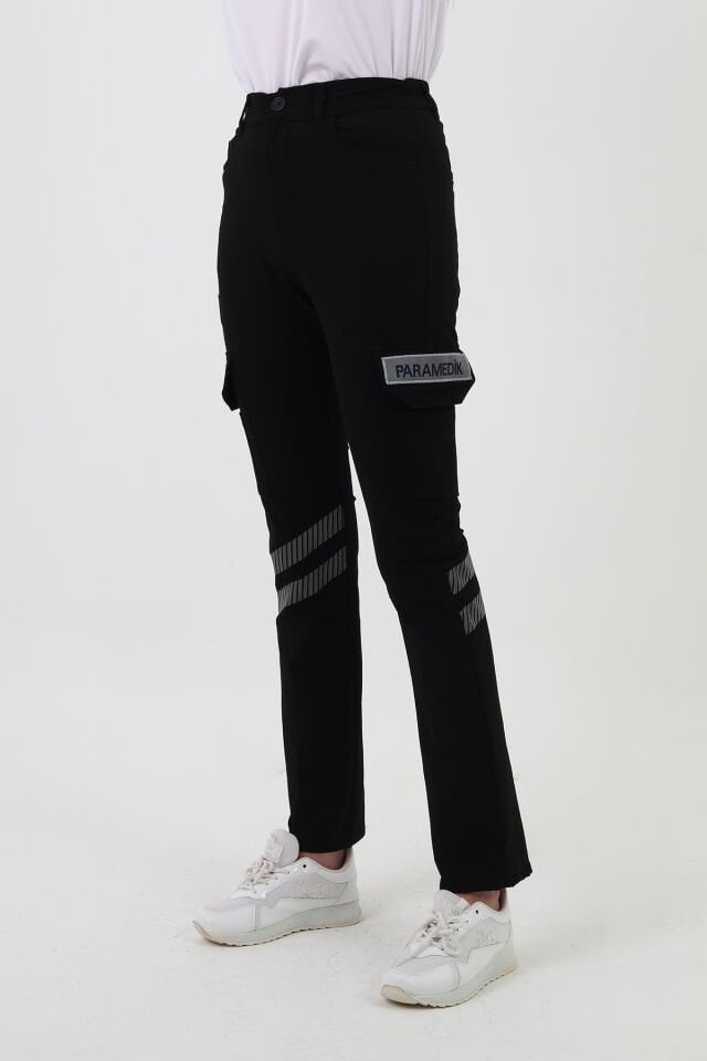 Yeni Paramedik Siyah Outdoor Likralı Pantolon (Unisex)