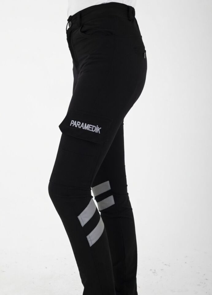 Yeni Paramedik Siyah Outdoor Likralı Pantolon (Unisex)