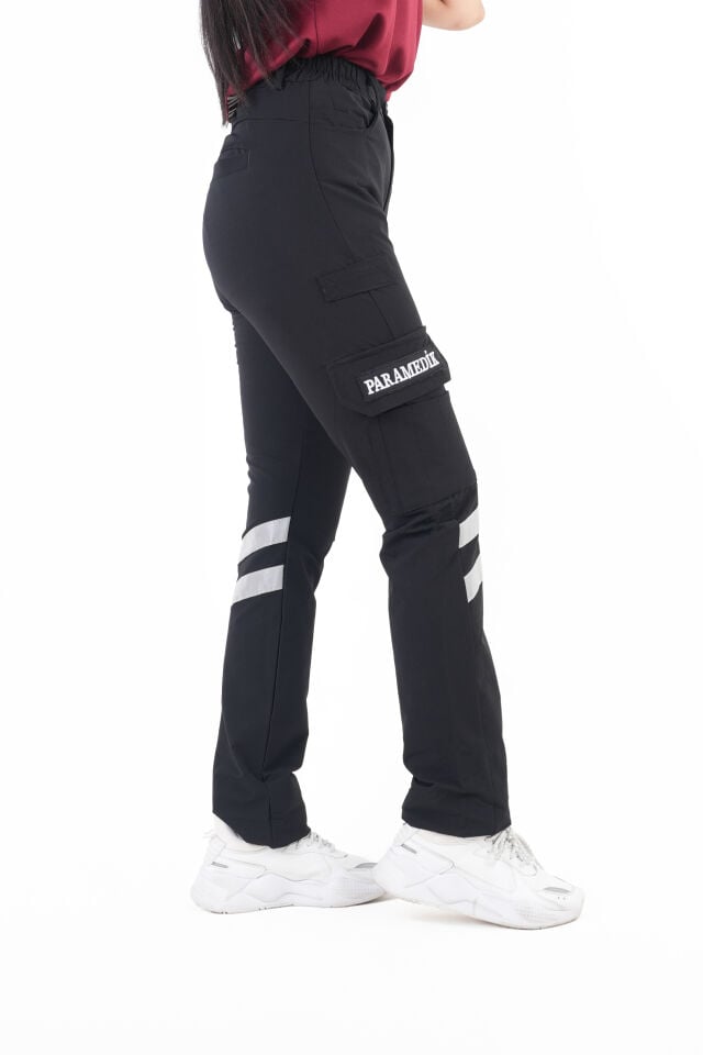 Yeni Paramedik Siyah Outdoor Likralı Pantolon (Unisex)