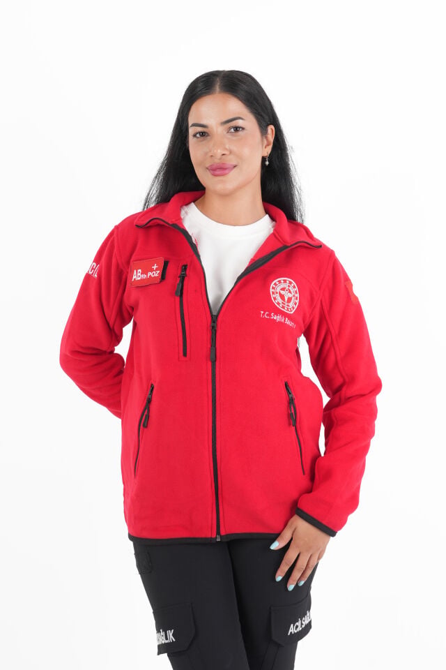 Sağlık Bakanlığı 112 Acil Kırmızı Polar (Unisex)