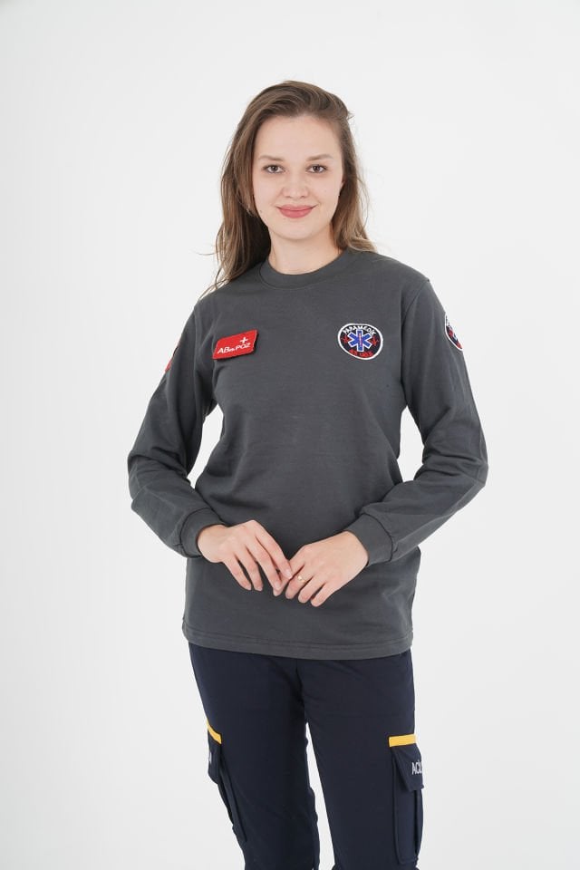 Yeni Füme Sıfır Yaka Paramedik Swit (UNİSEX)