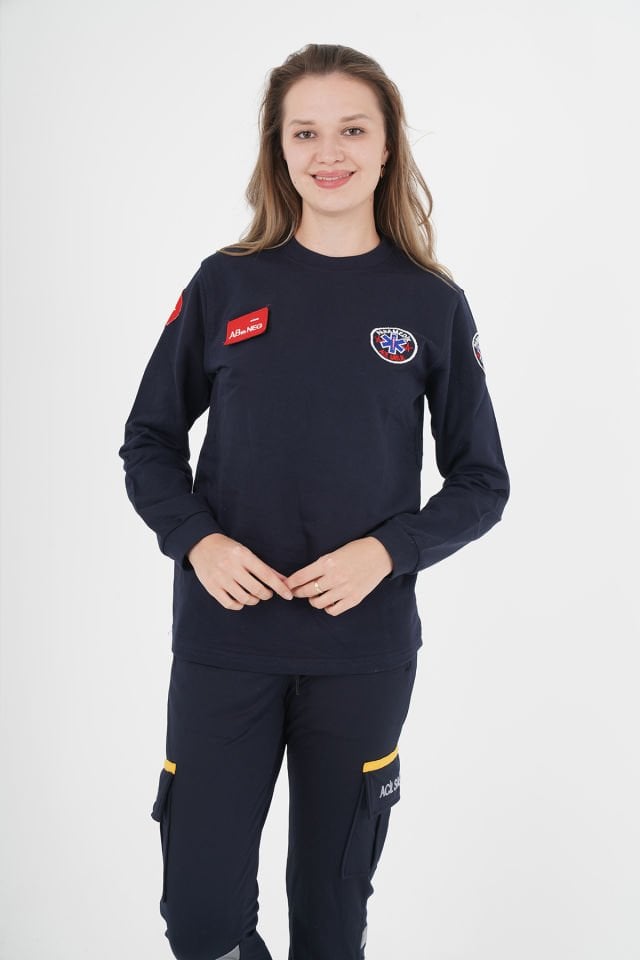 Yeni Lacivert Sıfır Yaka Paramedik Swit (UNİSEX)