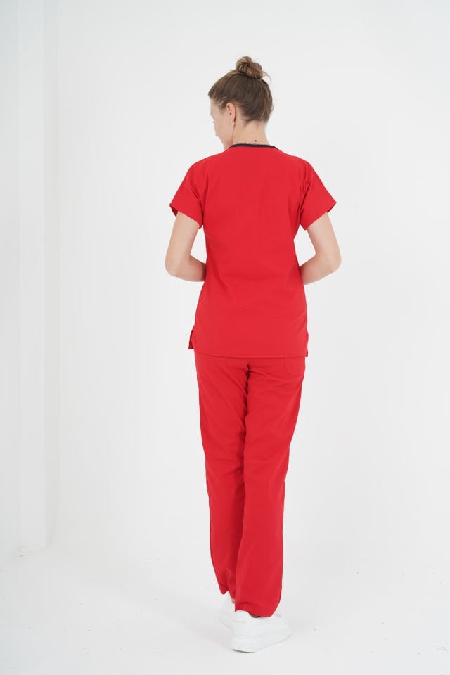 Flexcool Likralı Cerrahi Takım Kırmızı (Unisex)