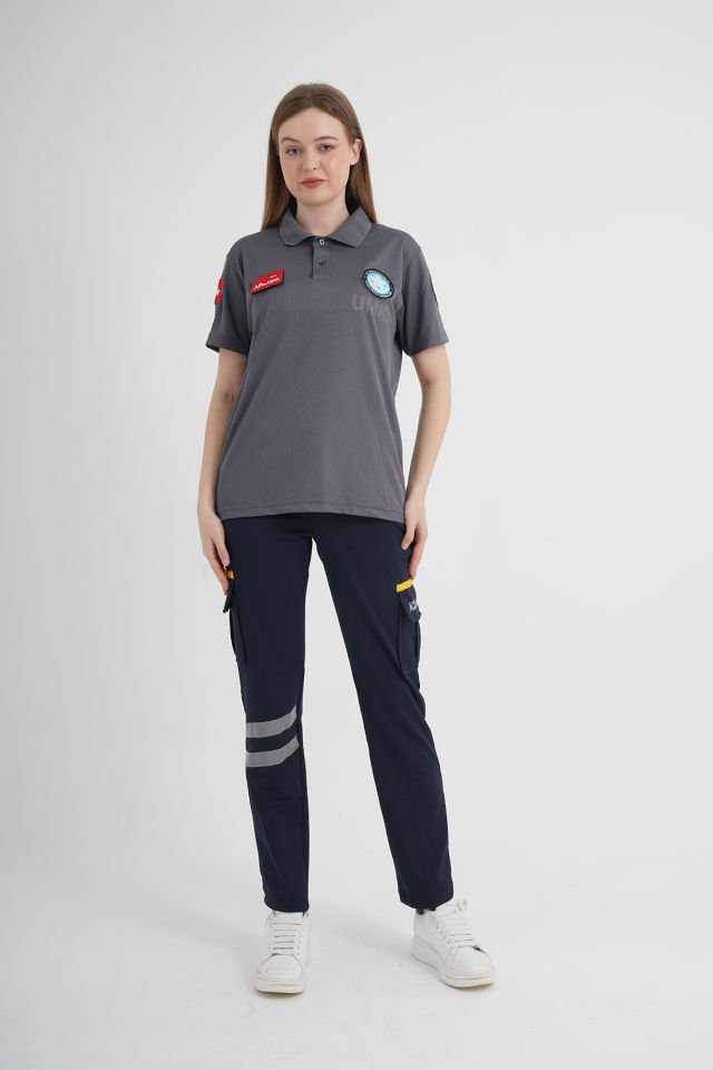 Yeni UMKE Füme Polo Yaka Comfort T-shirt (Unisex-Fileli)