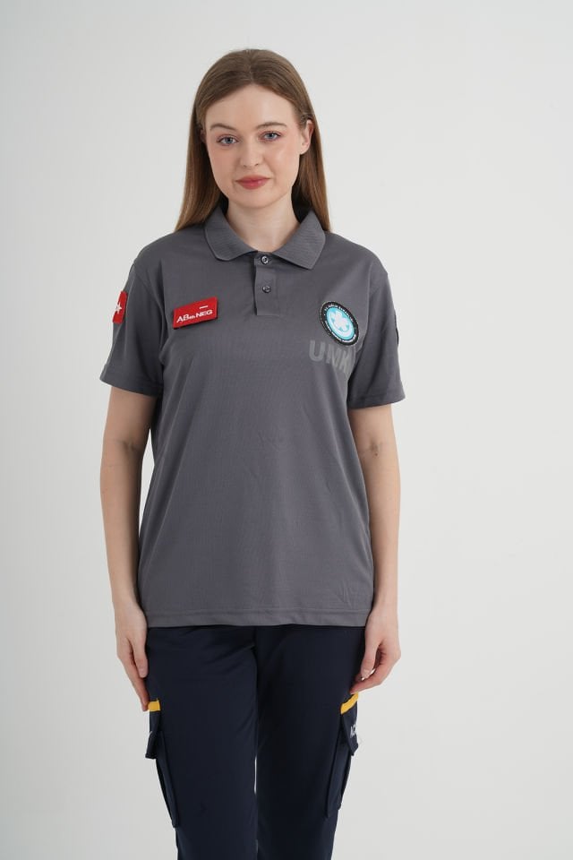 Yeni UMKE Füme Polo Yaka Comfort T-shirt (Unisex-Fileli)