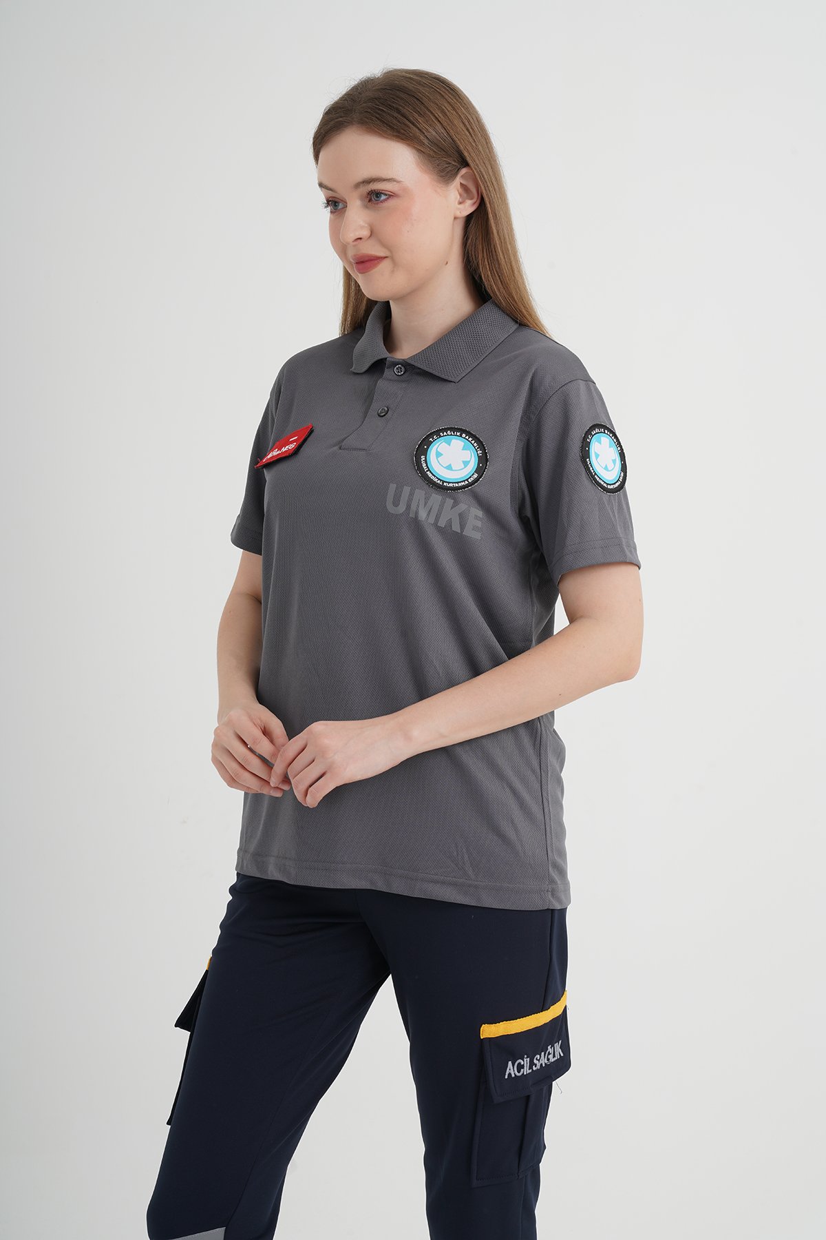 Yeni UMKE Füme Polo Yaka Comfort T-shirt (Unisex-Fileli)