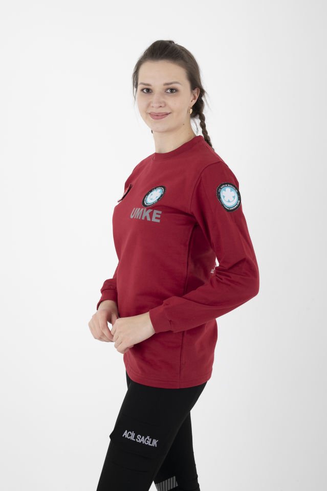 Yeni UMKE Bordo Sıfır Yaka Swit (Unisex-Kışlık)