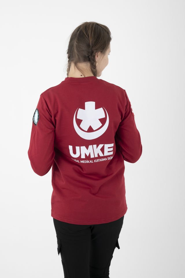 Yeni UMKE Bordo Sıfır Yaka Swit (Unisex-Kışlık)