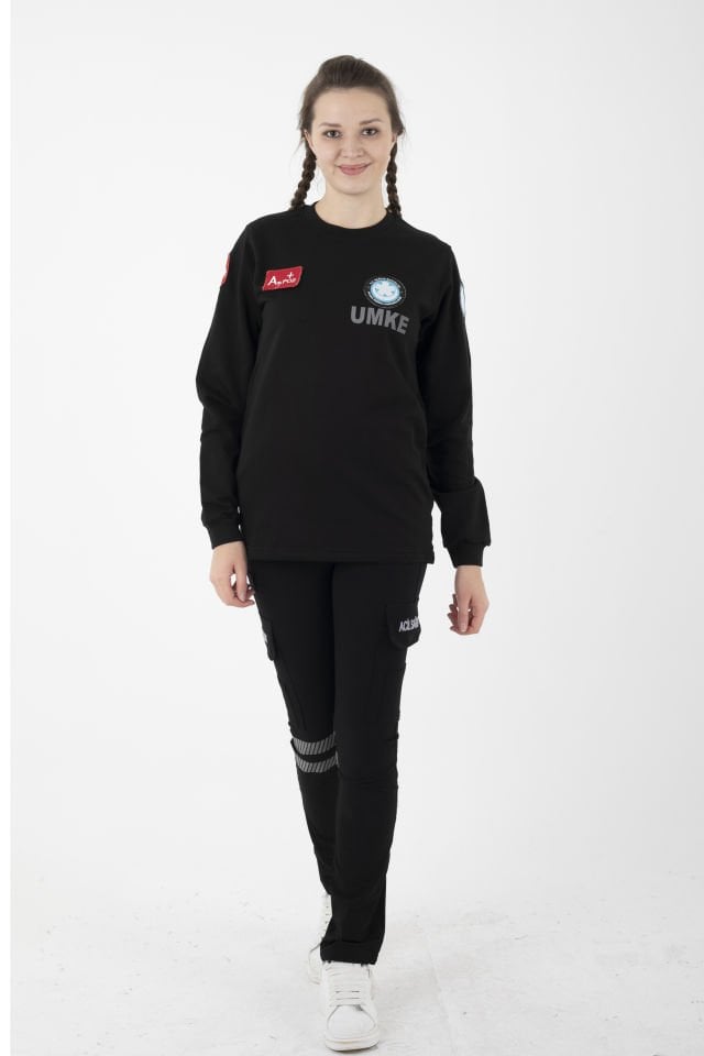 Yeni UMKE Siyah Sıfır Yaka Swit (Unisex-Kışlık)