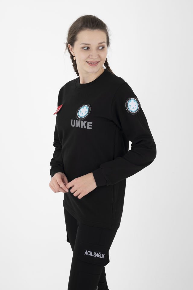 Yeni UMKE Siyah Sıfır Yaka Swit (Unisex-Kışlık)