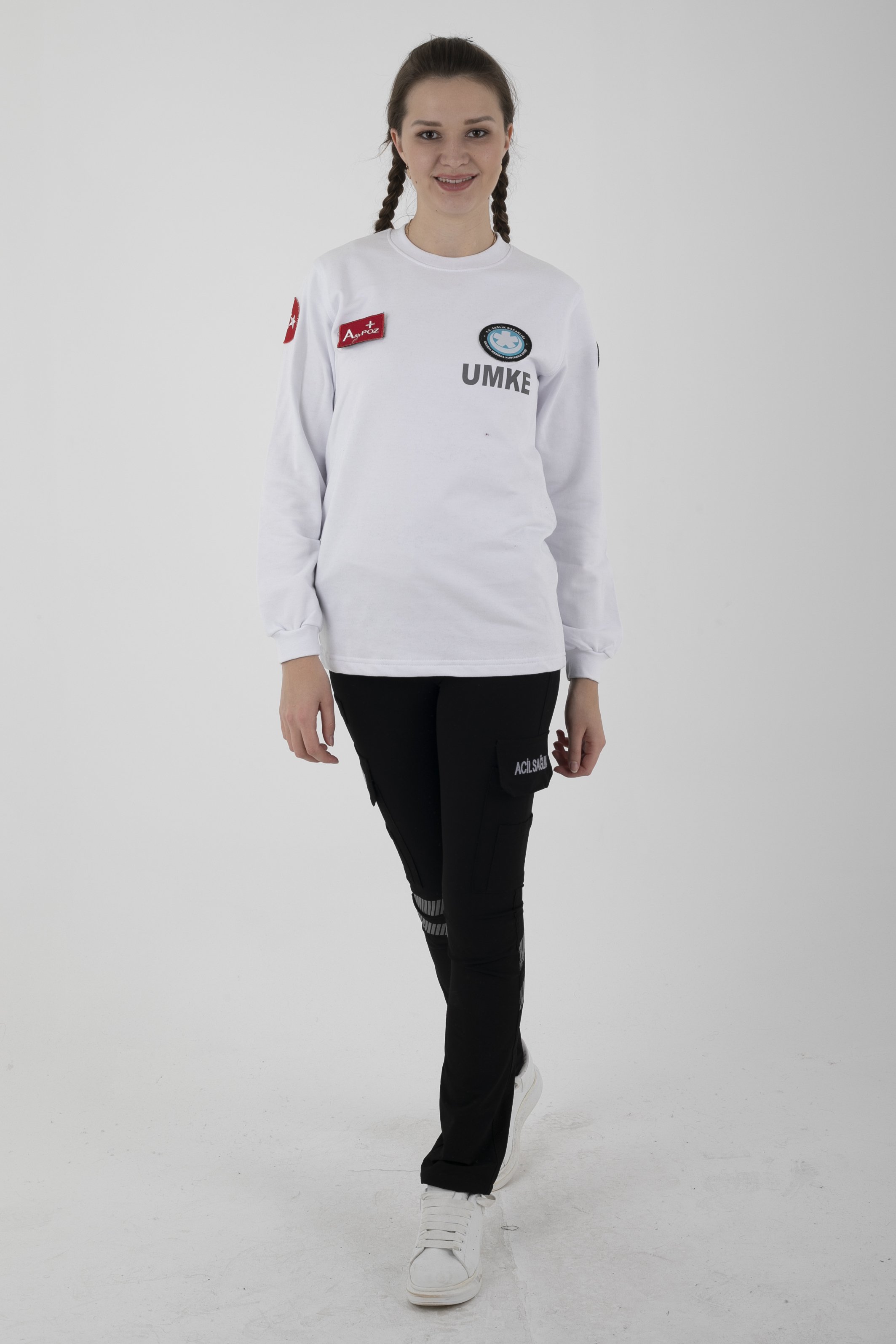Yeni UMKE Beyaz Sıfır Yaka Swit (Unisex-Kışlık)
