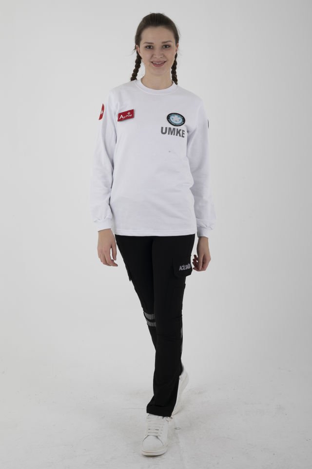 Yeni UMKE Beyaz Sıfır Yaka Swit (Unisex-Kışlık)