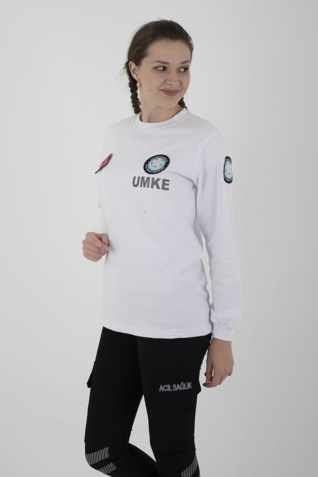 Yeni UMKE Beyaz Sıfır Yaka Swit (Unisex-Kışlık)