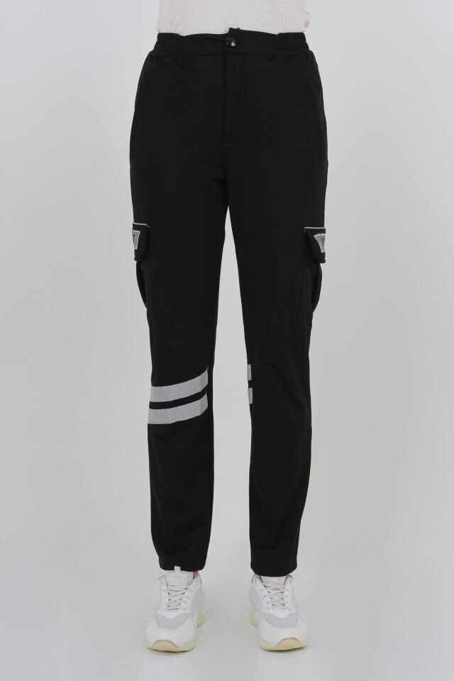 UMKE Siyah Likralı Kışlık Eşofman Pantolon (Unisex)