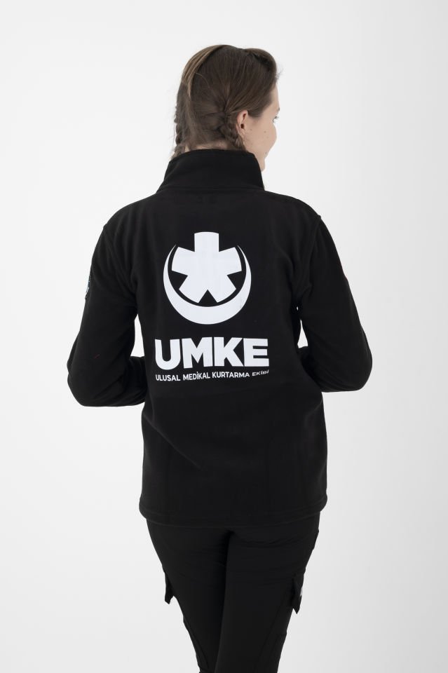 Yeni UMKE Siyah Fermuarlı Swit (Unisex-Kışlık)