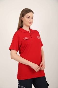 YENİ Kırmızı Lacoste 112 Acil Sağlık T-shirt(Unisex)