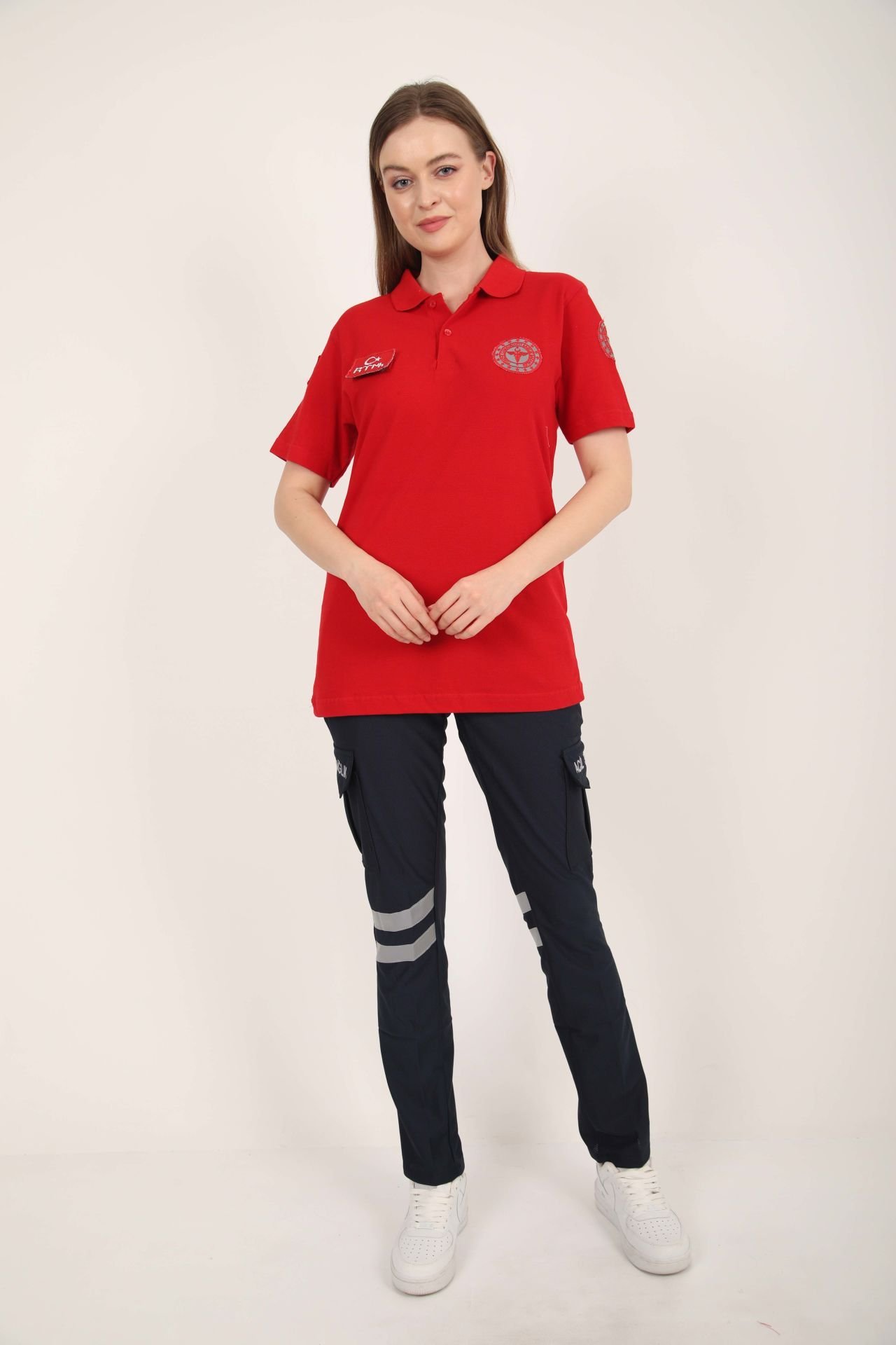 YENİ Kırmızı Lacoste 112 Acil Sağlık T-shirt(Unisex)