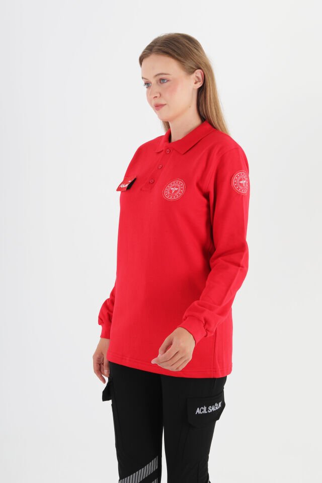 Yeni 112 Acil Sağlık Kırmızı Polo Yaka Swit (UNİSEX)