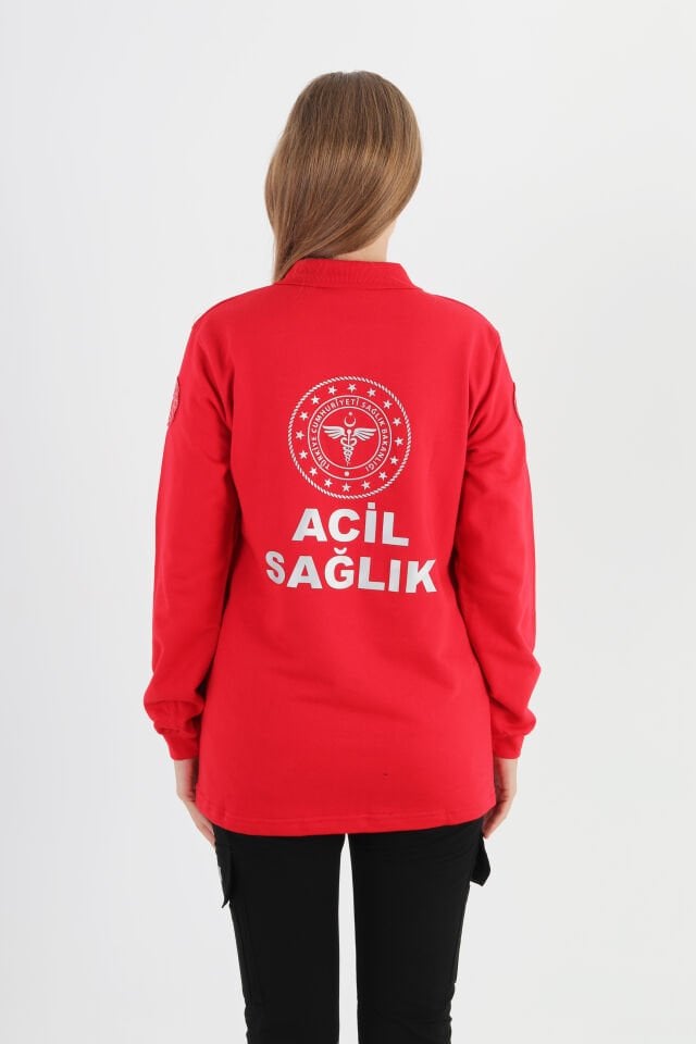 Yeni 112 Acil Sağlık Kırmızı Polo Yaka Swit (UNİSEX)